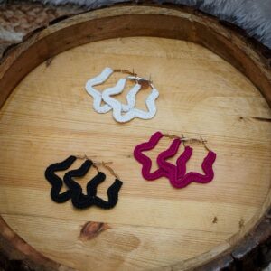 Stella Crochet Star Hoop Earrings