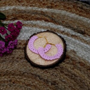 Ros Crochet Hoop Earrings