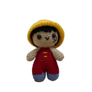 Straw Hat Crochet Pirate Doll