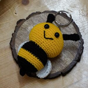 Buzzy Bee Crochet Key Chain